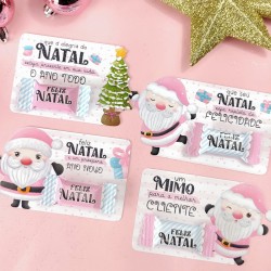 "Arquivo Cards Natal Rosa: Mensagens Encantadoras com Estilo Único!"