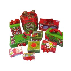 "Kit Caixas Natal Vermelho: Encante com Presentes Personalizados!"