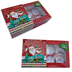 caixa 10 doces natal vermelho (arquivo de corte)